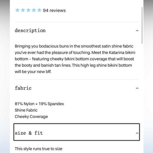 NWT Frankie’s Bikinis Katarina Shine Bikini Set - Picture 5 of 5